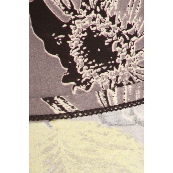 Plus Size Womens Floral Multi-color Print, Full Leggings With Banded High Waist, - Picture 4 of 4